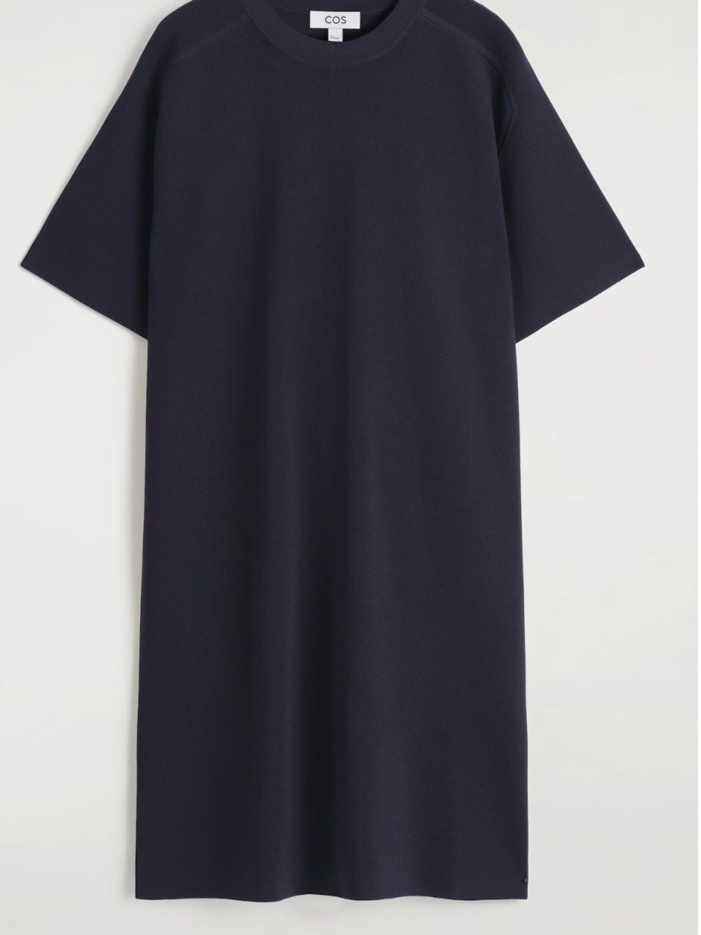 COS Navy KNITTED T-SHIRT DRESS